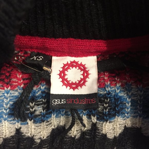 GSUS wool blend ugly Christmas grandpa sweater cardigan - size XS - Picture 5 of 11